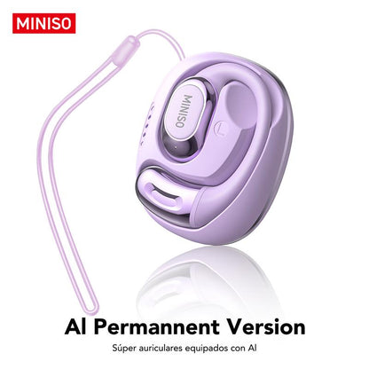 MINISO MS156 AI Headphones True Wireless OWS Earphones Bluetooth 5.4 134 Languages Translation Earbuds Hifi Sound Waterproof Open Ear Headsets with APP