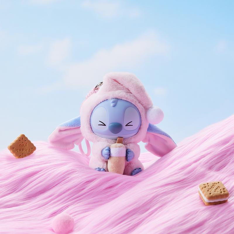 Disney Stitch Eat Something before Sleep Collection Vinyl Plush Toy Surprise Box, PVC Plush Hanging Ornament Blind Box Cute Collectible for Disney Fans