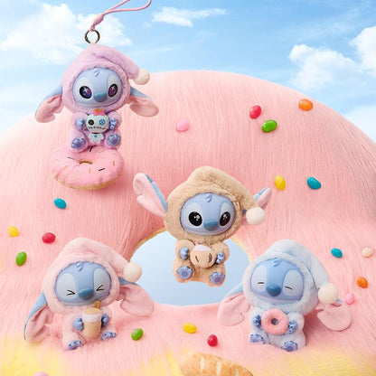Disney Stitch Eat Something before Sleep Collection Vinyl Plush Toy Surprise Box, PVC Plush Hanging Ornament Blind Box Cute Collectible for Disney Fans